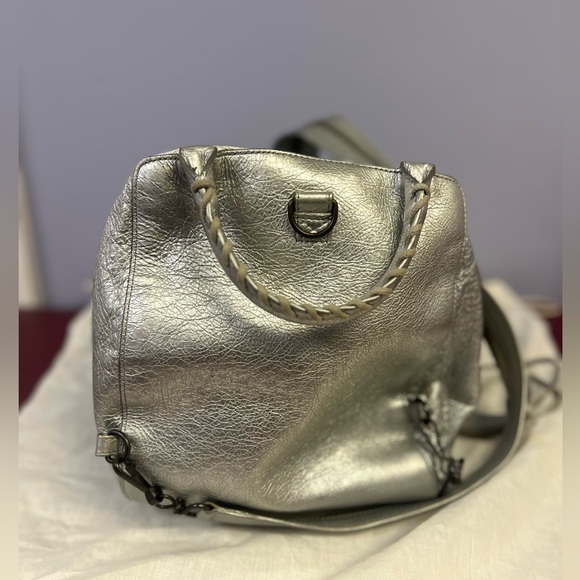 BALENCIAGA METALLIC SILVER BAG LIKE NEW - Picture 3 of 6